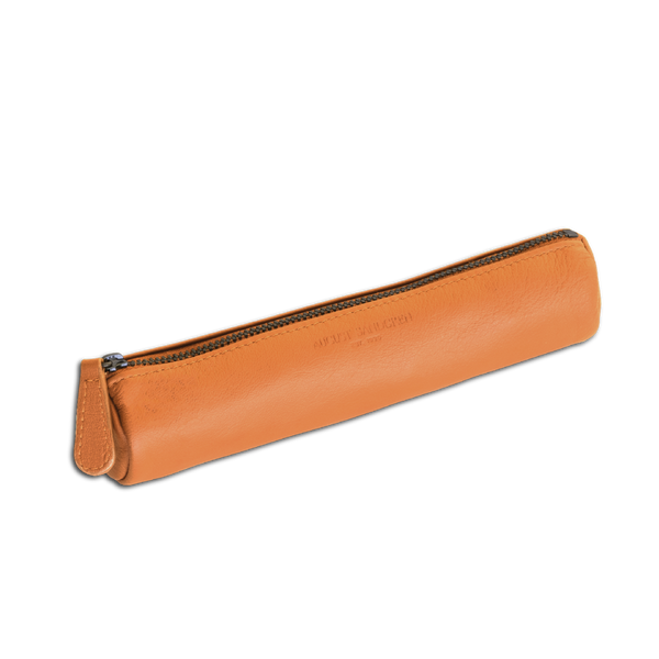 The Pencil case: Leather - Saffron - One Size