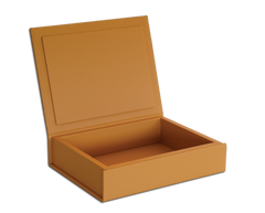 The Bookbox: Leather - Saffron - Medium