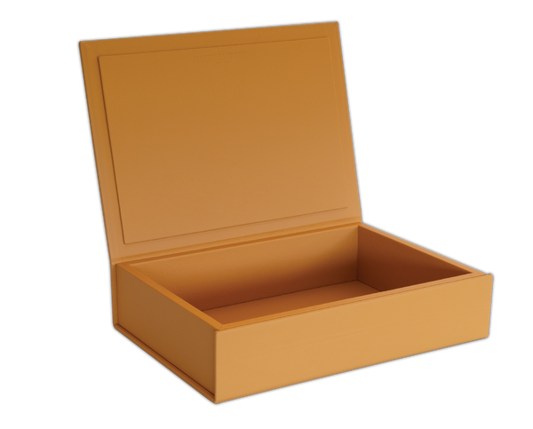 The Bookbox: Leather - Saffron - Large