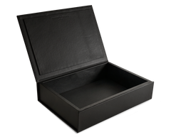 The Bookbox: Surplus leather - Black - Large