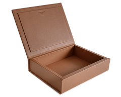 The Bookbox: Surplus leather - Cognac - Medium