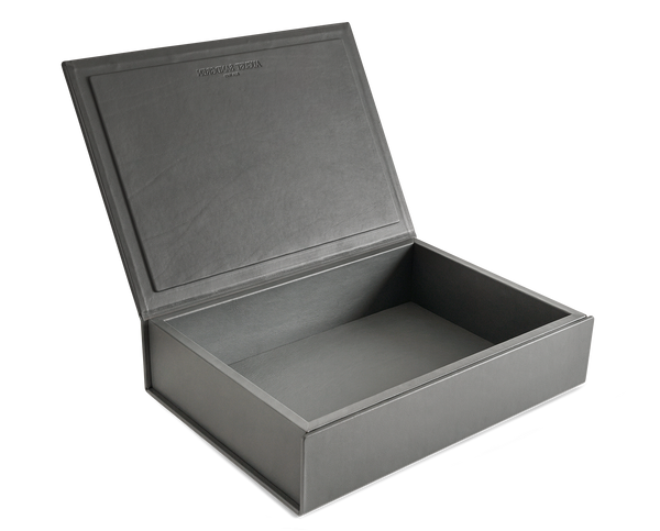 Grey Surplus Leather Bookbox - Large