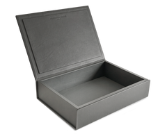 The Bookbox: Surplus leather - Grey - Large