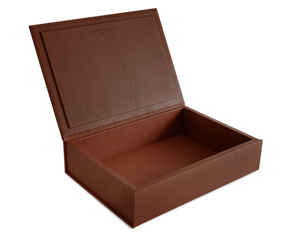 The Bookbox: Traceable leather - Brown - Large