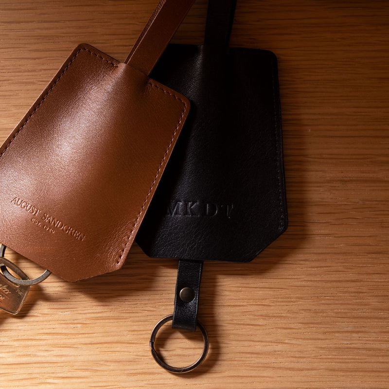 The Keyring: Surplus leather - Black - Short strap (15 cm)