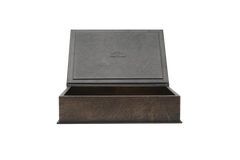 The N-BB01 Bookbox: Oak and leather - Smoked - Large