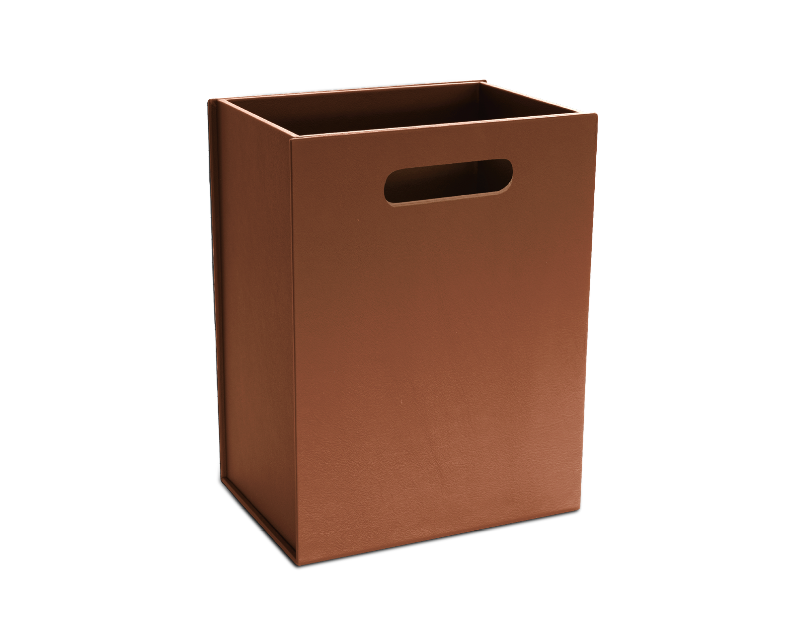 Cognac Residual Leather Bookbox - Large | August Sandgren