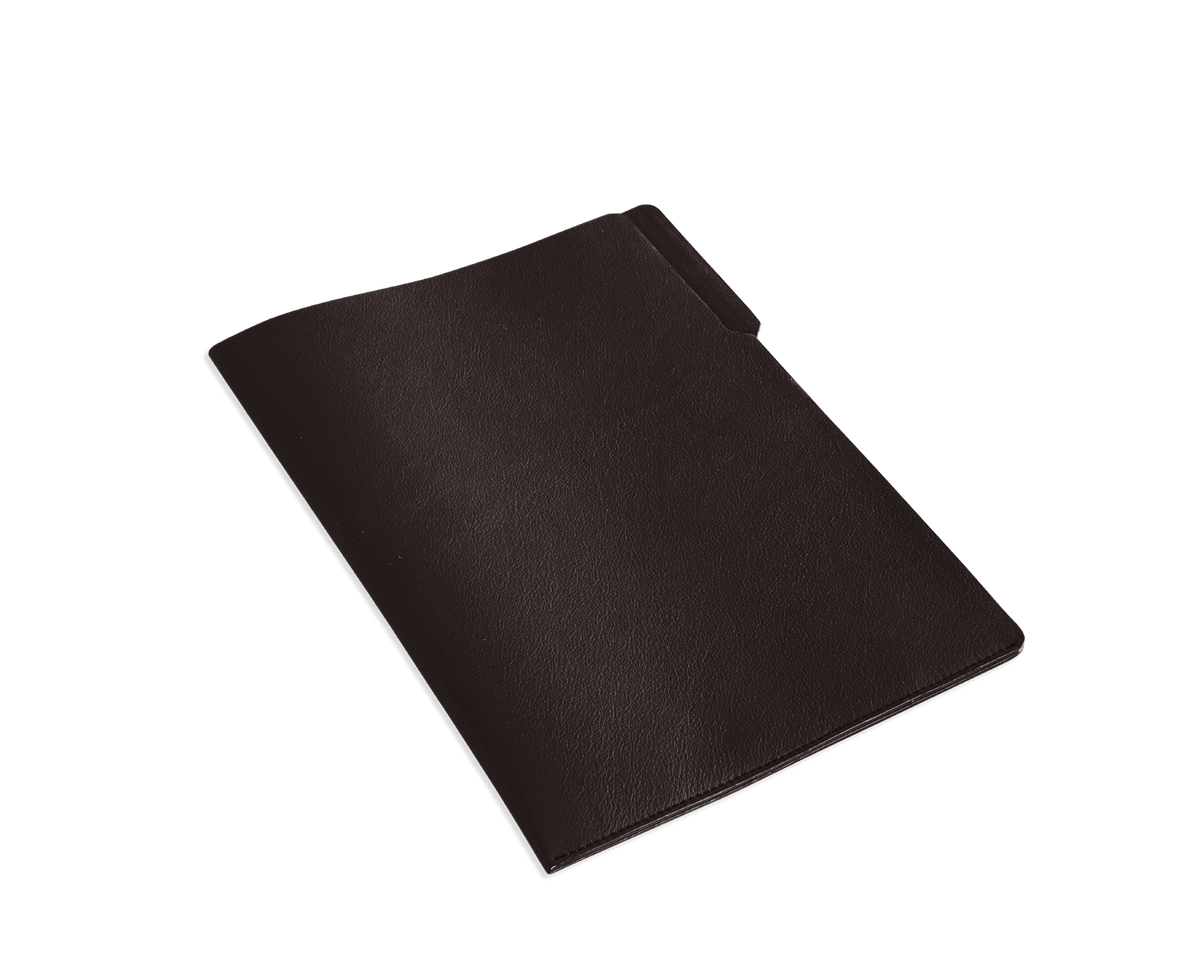 Cognac Residual Leather Bookbox - Large | August Sandgren