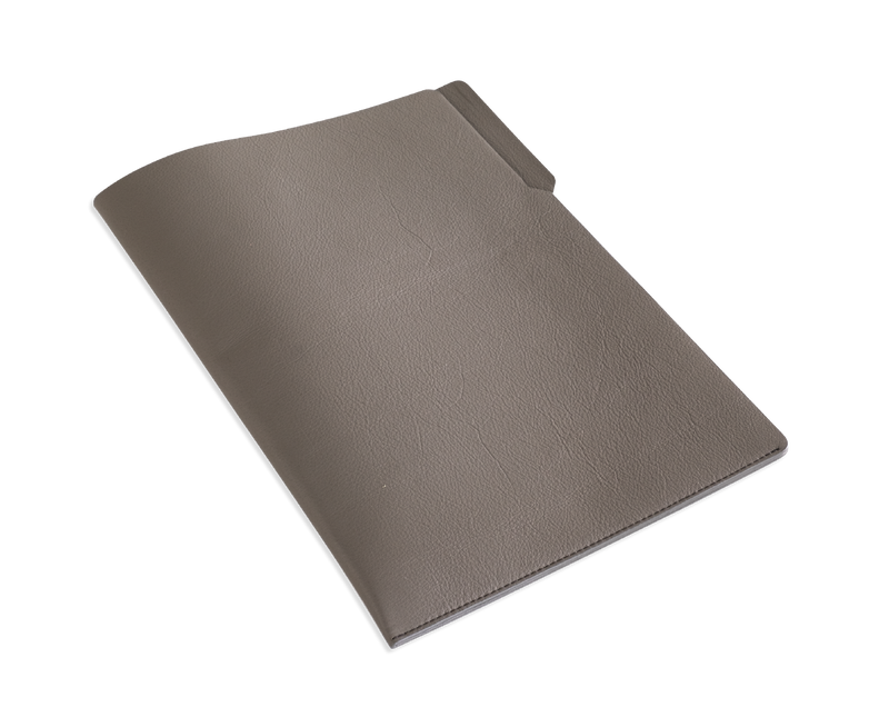The Filefolder: Leather - Grey - A4