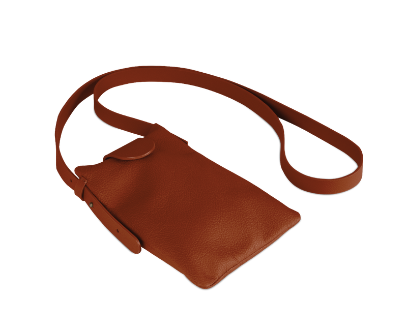 Essentials Bag Leather Cognac One size August Sandgren