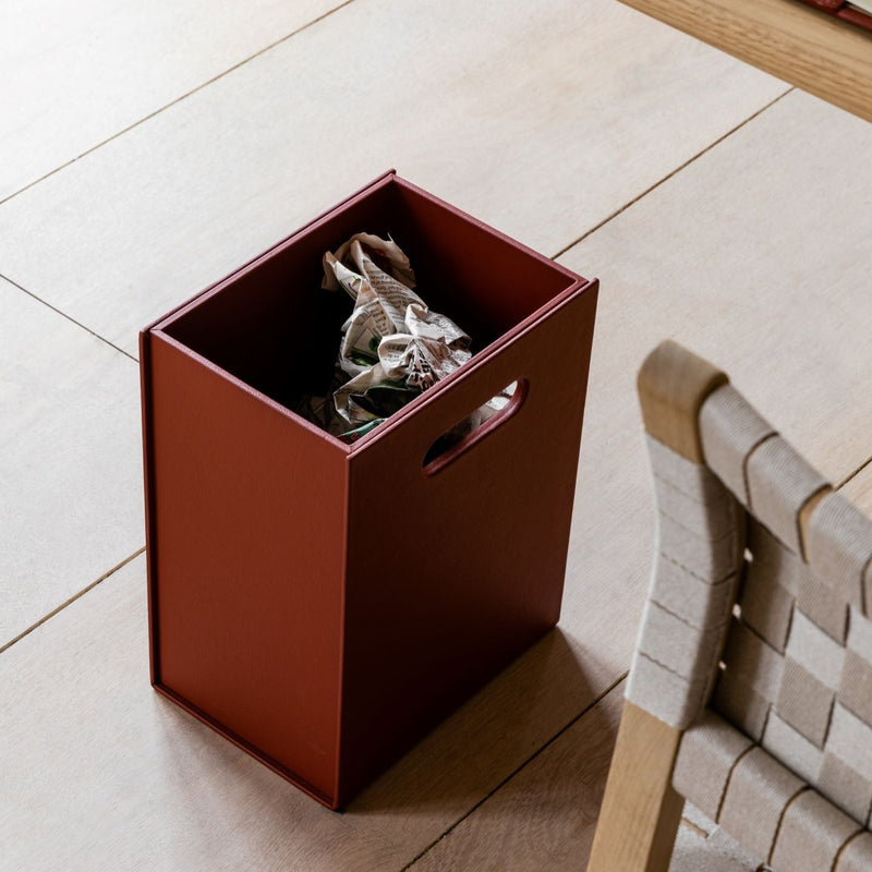 The Paper-bin: Leather - Terracotta - One Size