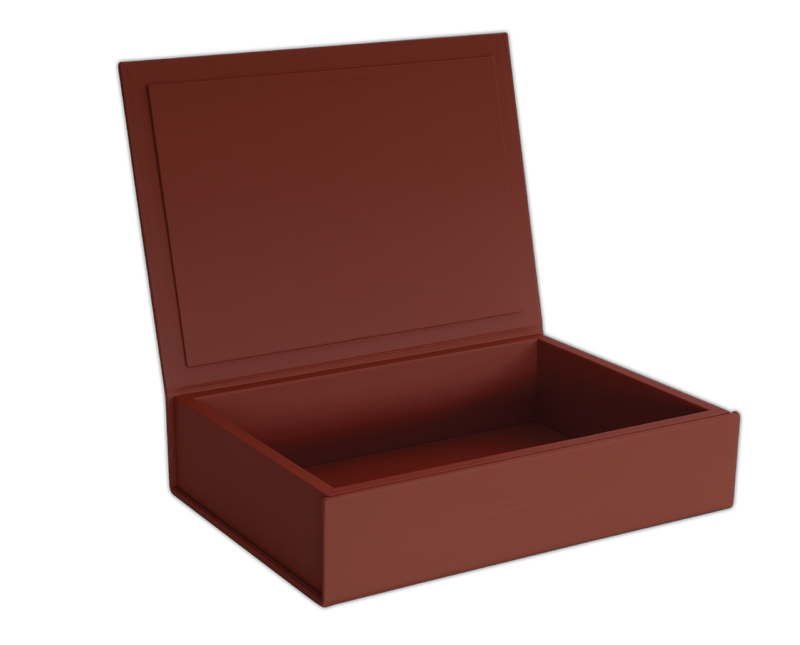 The Bookbox: Leather - Terracotta - Large