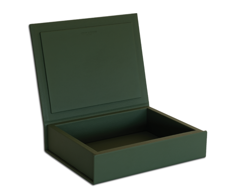 The Bookbox: Leather - Cactus - Medium