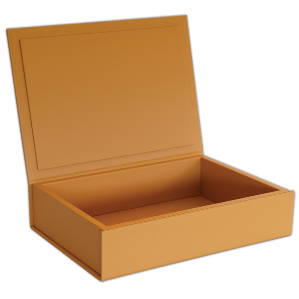 The Bookbox: Leather - Saffron - Large