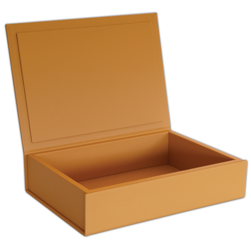 The Bookbox: Leather - Saffron - Large