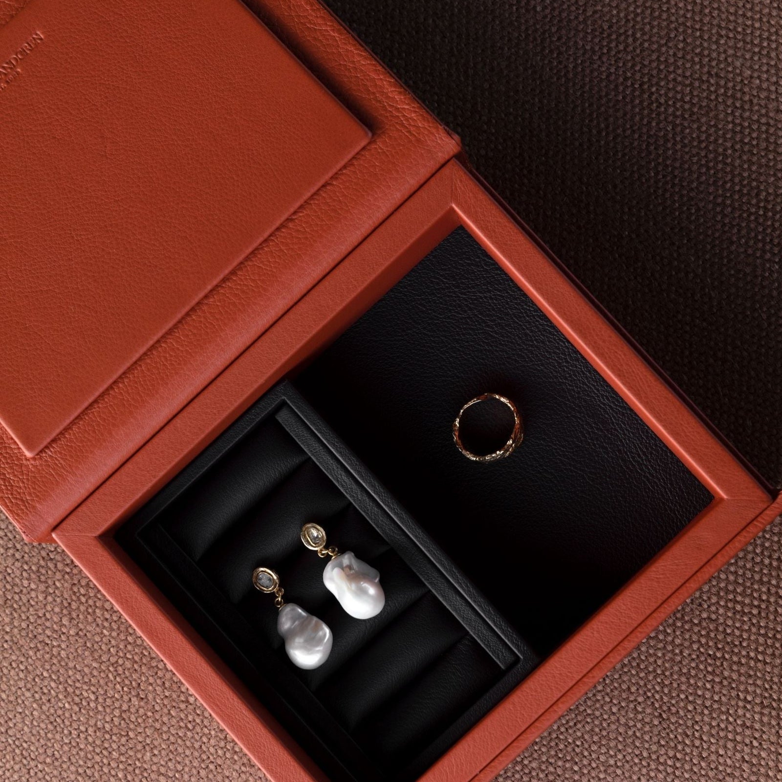 Leather Jewelry Box in Black | August Sandgren