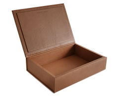 The Bookbox: Surplus leather - Cognac - Large
