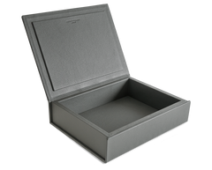 The Bookbox: Surplus leather - Grey - Medium