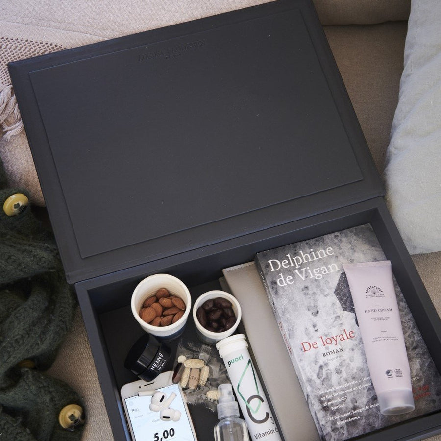 Black Bookbox Surplus Leather - Large | August Sandgren Black Bookbox Surplus Leather - Large | August Sandgren