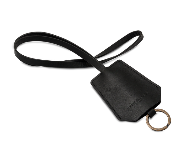 The Keyring: Surplus leather - Black - Long strap
