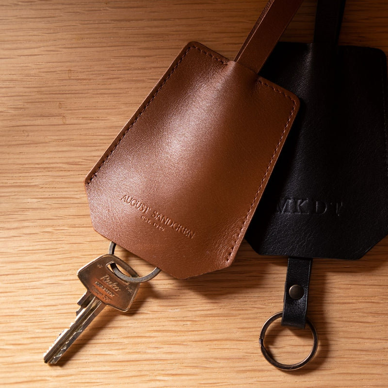 The Keyring: Surplus leather - Cognac - Short strap (15 cm)