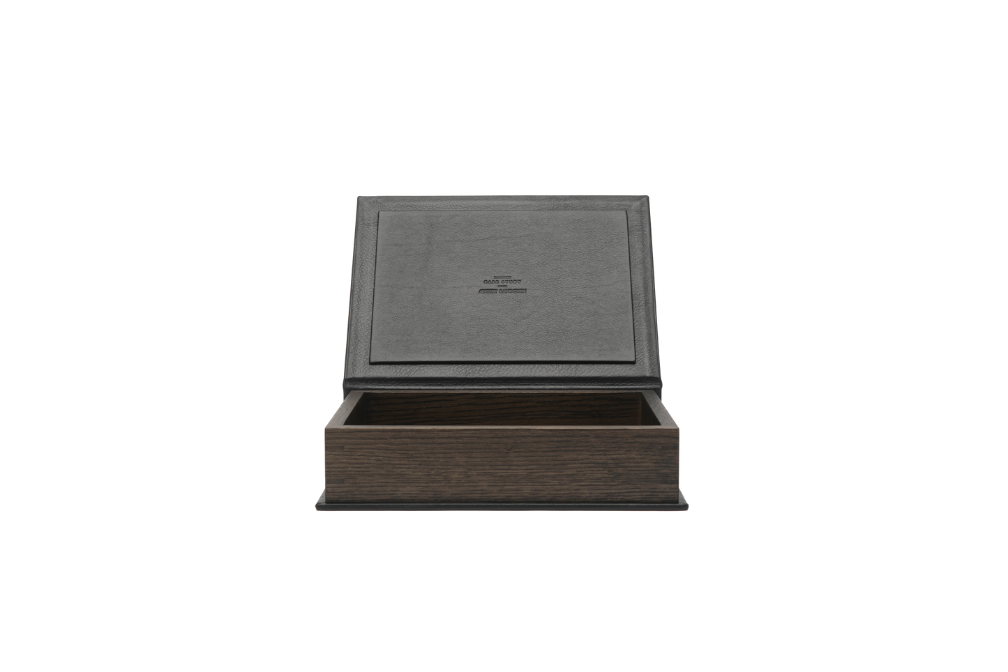 The N-BB01 Bookbox: Oak and leather - Smoked - Medium