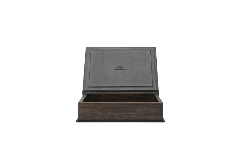 The N-BB01 Bookbox: Oak and leather - Smoked - Medium