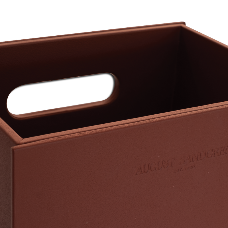 The Paper-bin: Leather - Terracotta - One Size